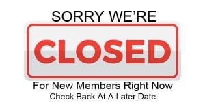 Membership closed for the season message